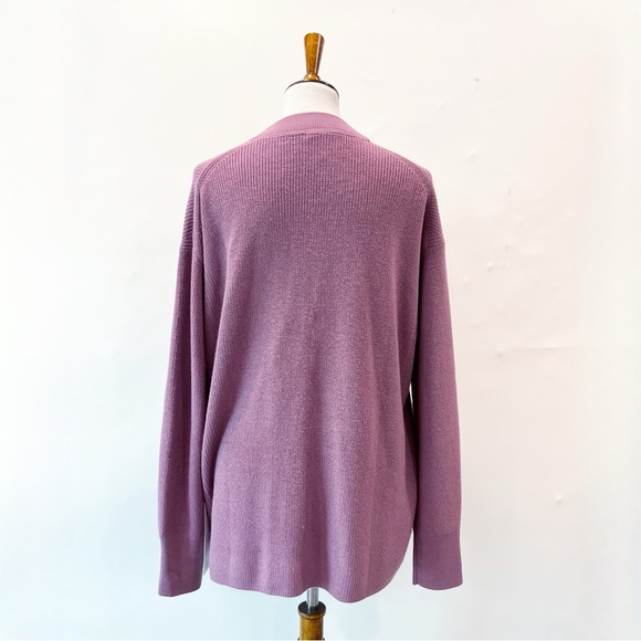 Lululemon Merino Wool Blend Ribbed Crew Neck Sweater Velvet Dust Pink Size 8 NEW